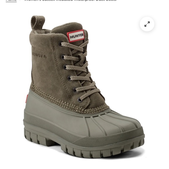 Hunter Olive Lace-Up Boots - Picture 7 of 8